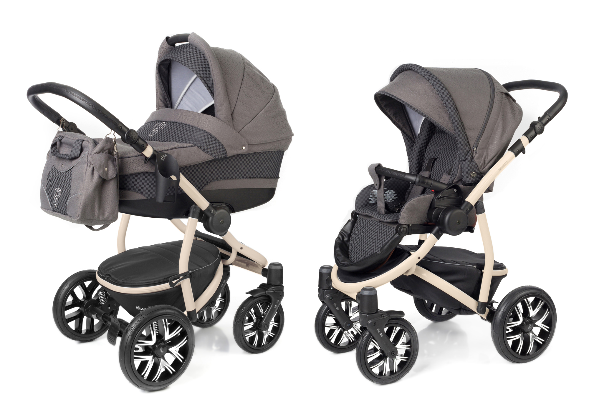 Коляска 2 в 1 Esspero Discovery (шасси Beige) Carbon