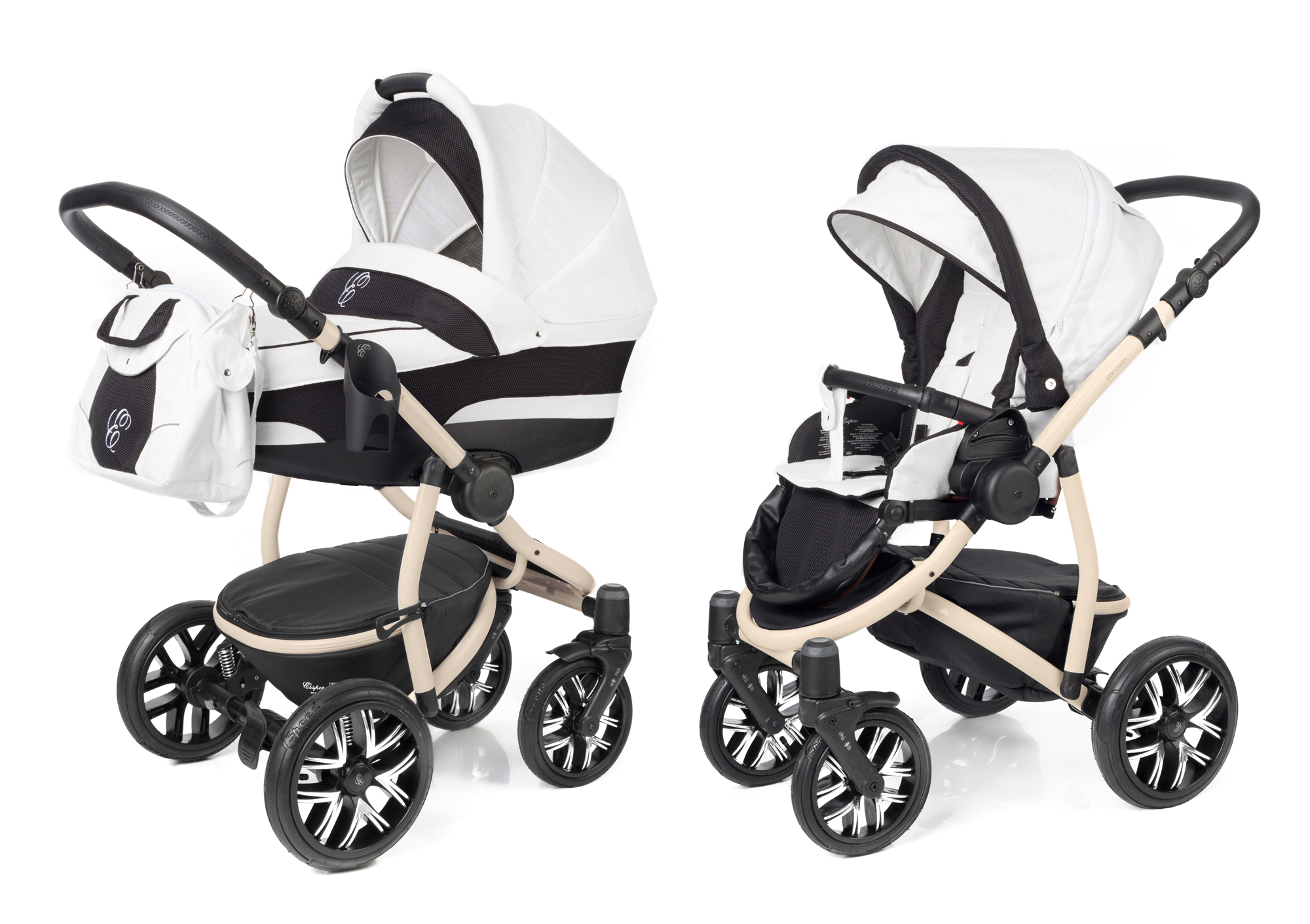 Коляска 2 в 1 Esspero Discovery (шасси Beige) White