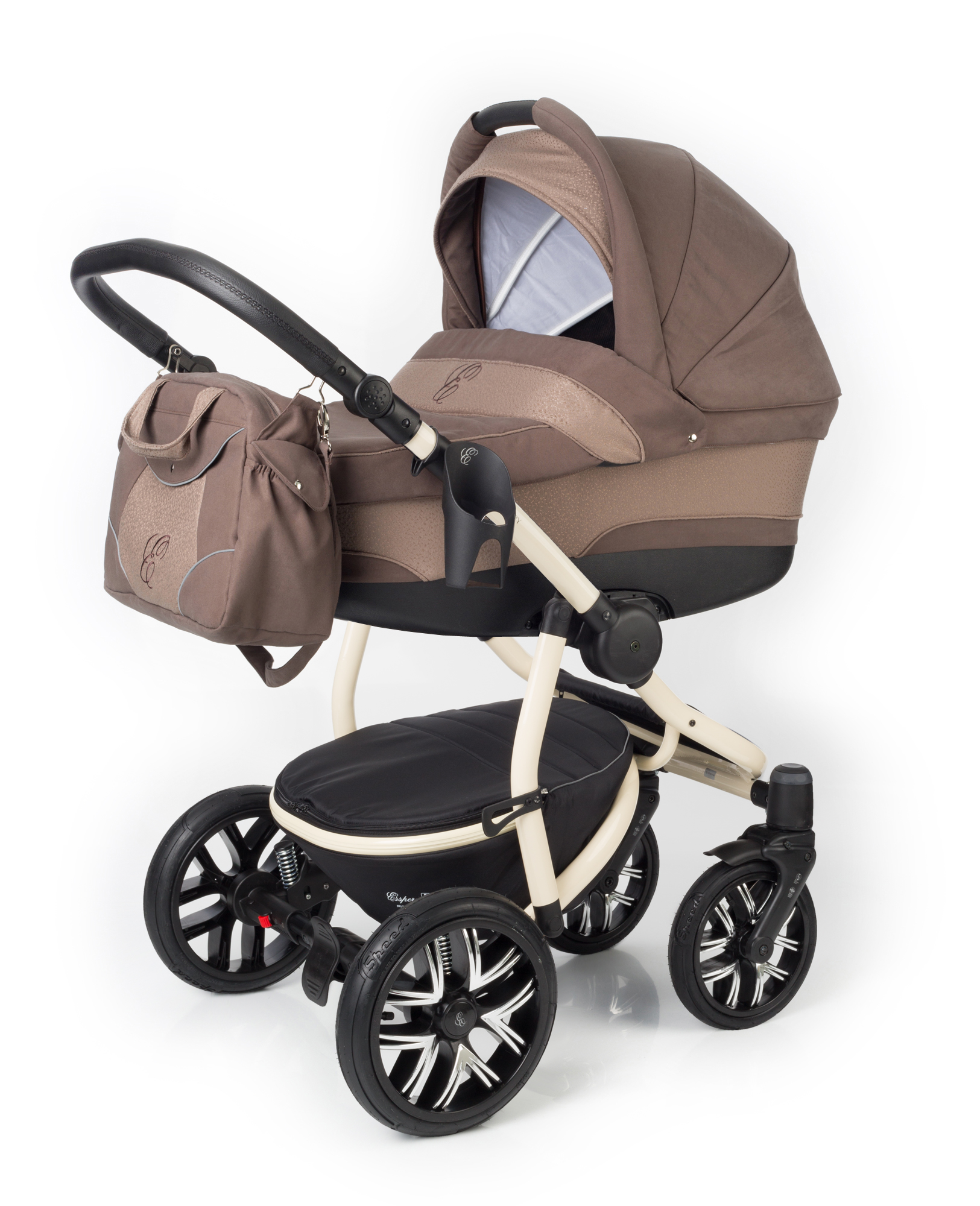 Коляска для новорожденных Esspero Discovery (шасси Beige) Coffee