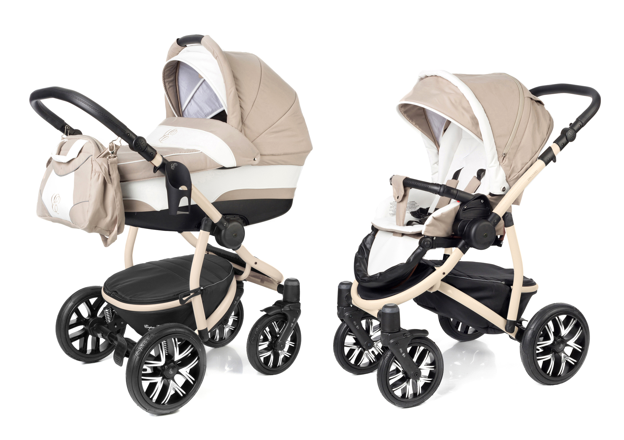Коляска 2 в 1 Esspero Discovery (шасси Beige) Khakki Lux