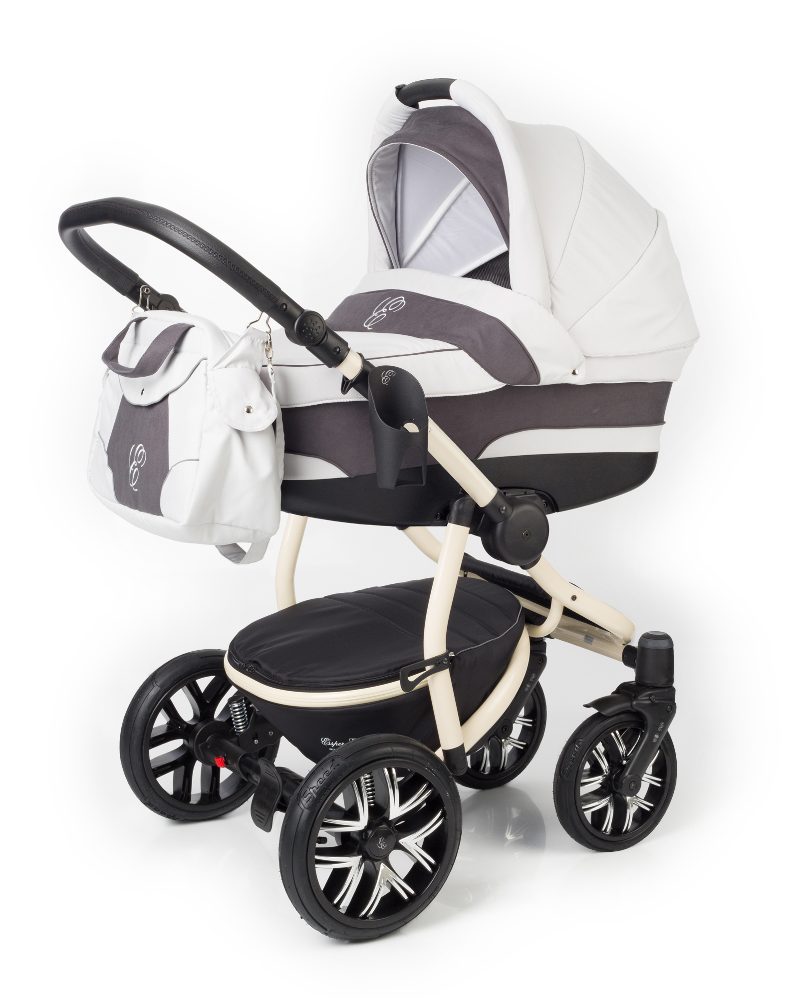 Коляска для новорожденных Esspero Discovery (шасси Beige) Grey
