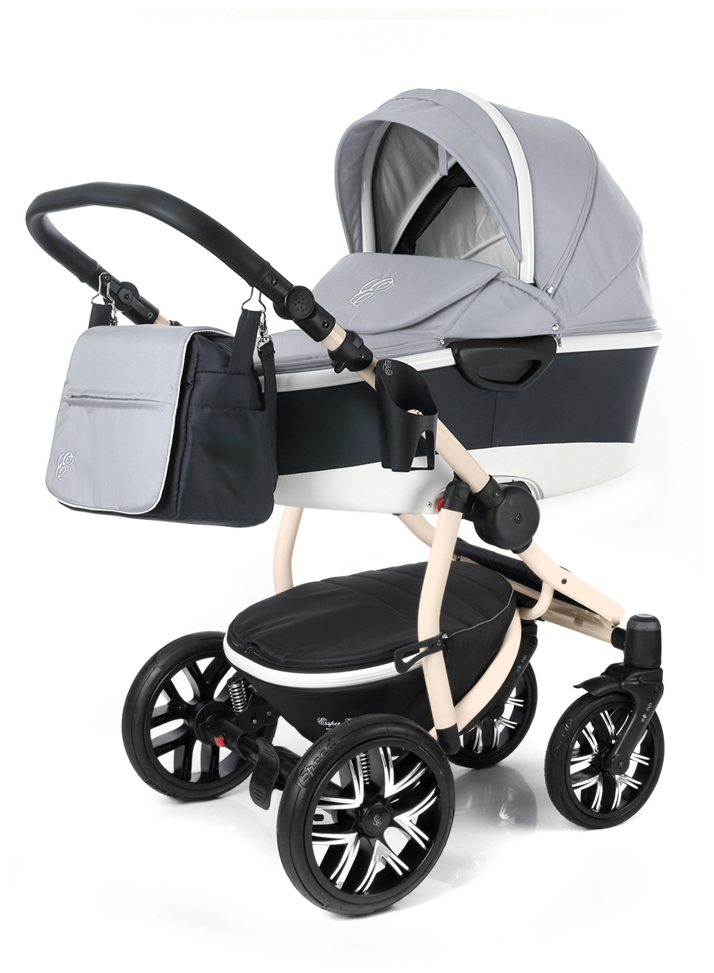 Коляска для новорожденных Esspero Discovery Alu (шасси Beige) Silver