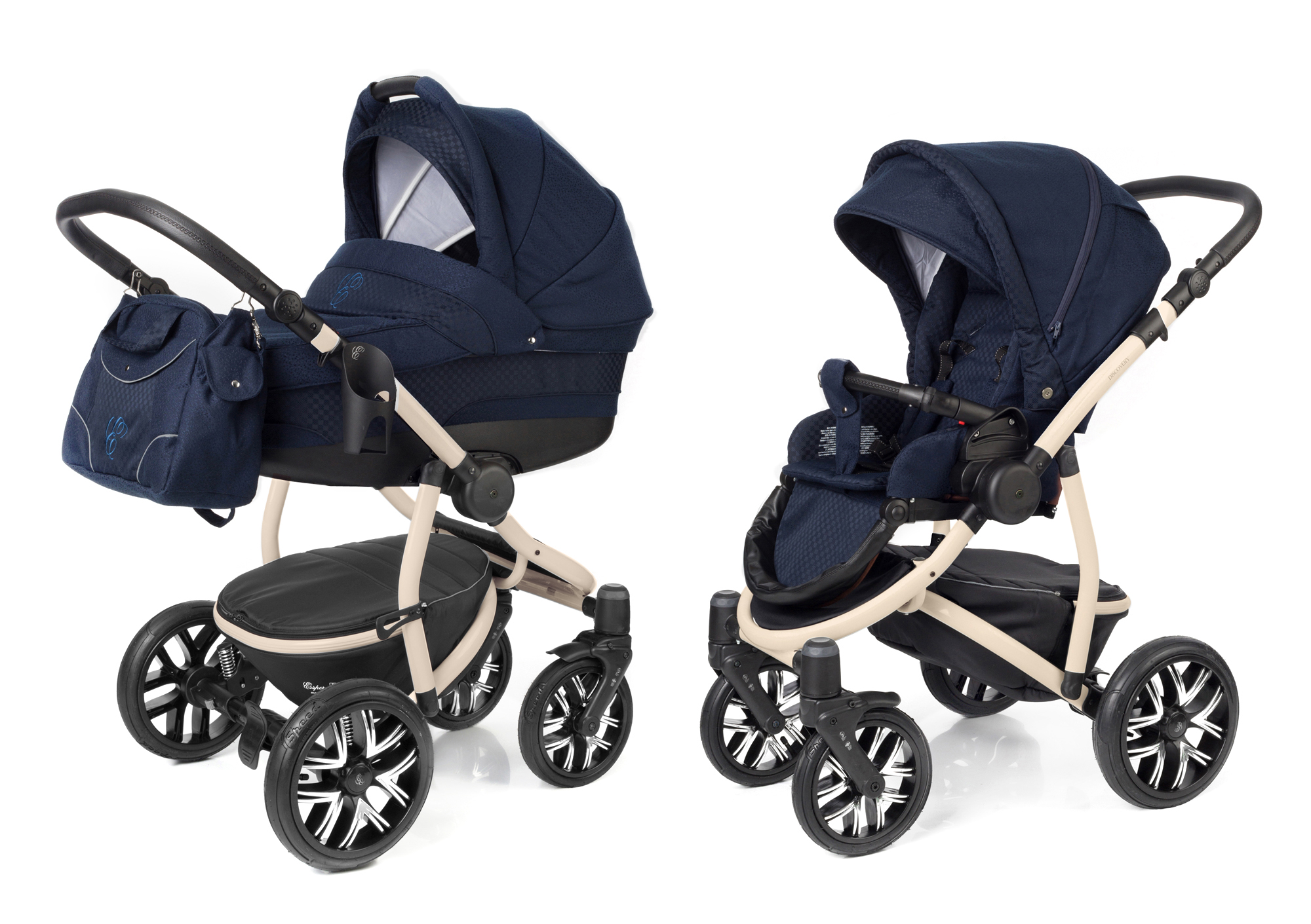 Коляска 2 в 1 Esspero Discovery (шасси Beige) Mar Carbon
