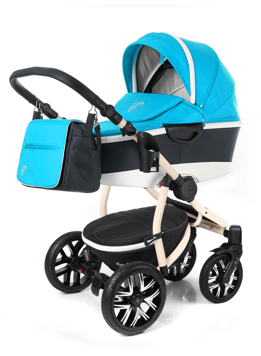 Коляска для новорожденных Esspero Discovery Alu (шасси Beige) Aqua