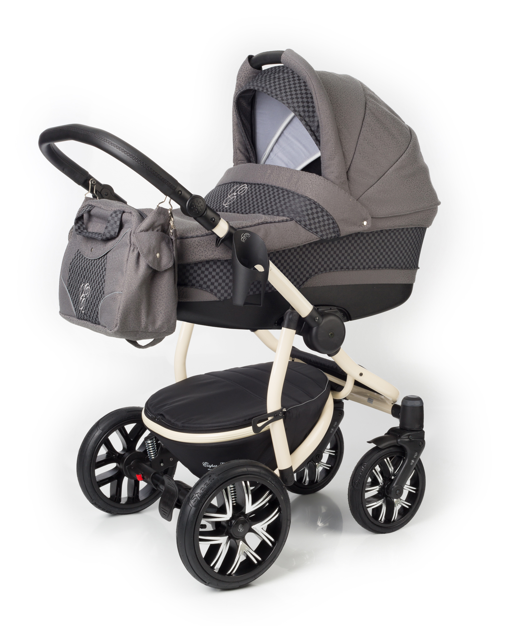 Коляска для новорожденных Esspero Discovery (шасси Beige) Carbon