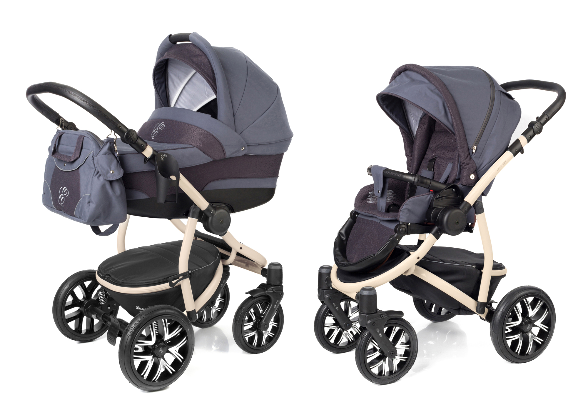 Коляска 2 в 1 Esspero Discovery (шасси Beige) Dark Grey