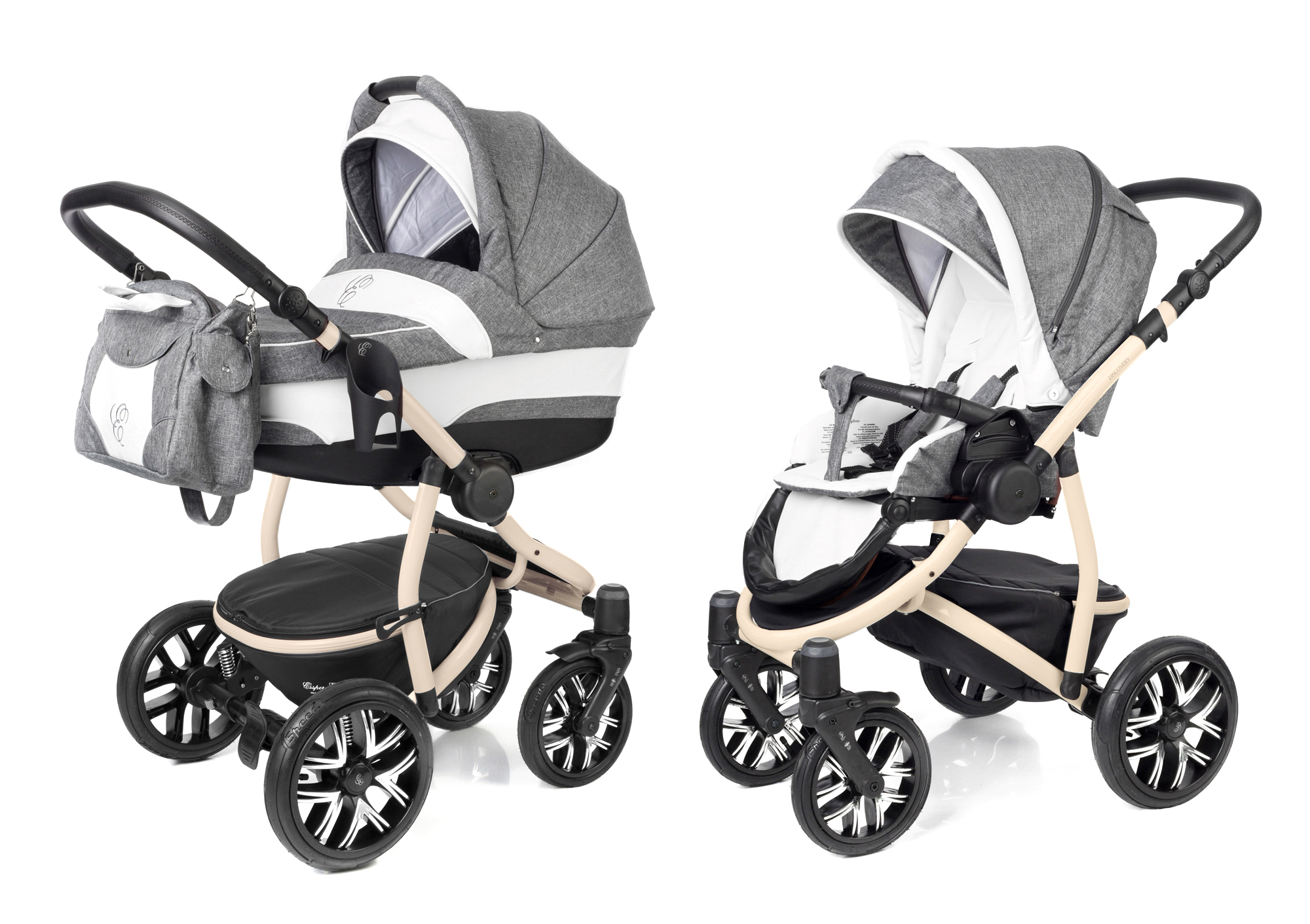 Коляска 2 в 1 Esspero Discovery (шасси Beige) Denim