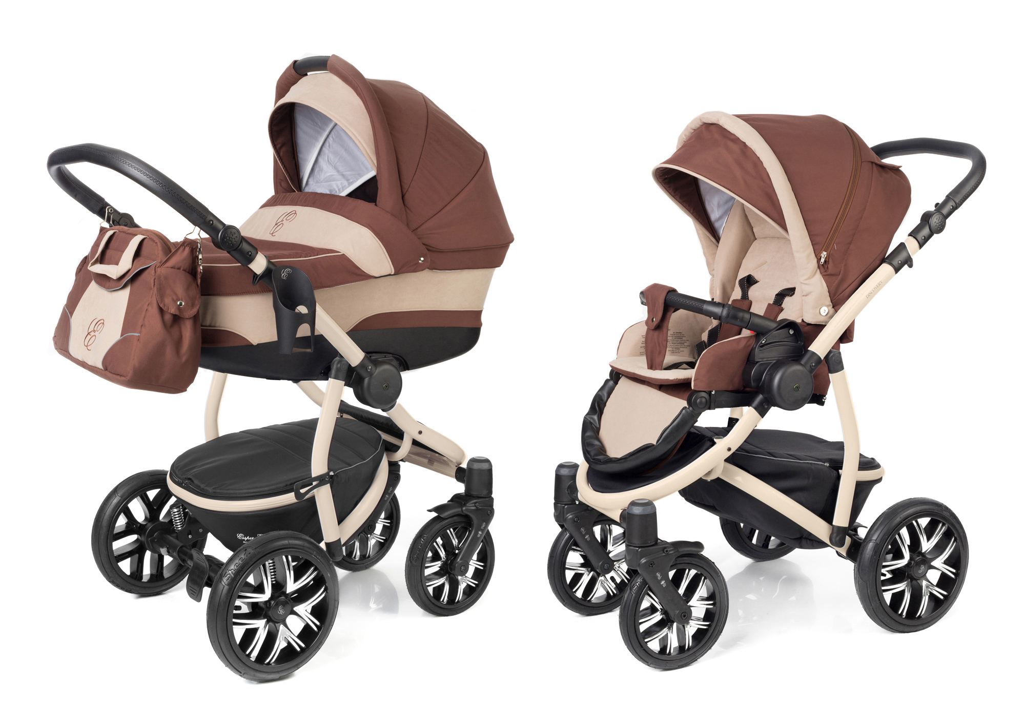 Коляска 2 в 1 Esspero Discovery (шасси Beige) Brown Beige