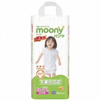 Трусики New Moony для девочек 12-17 кг. 36 шт. (BIG)