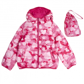 Куртка Chicco, расцветка розовая в сердечки