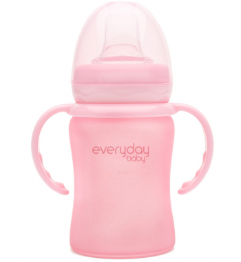 Стеклянная бутылочка-поильник с мягким носиком с защитным силиконовым покрытием Everyday Baby 150 мл