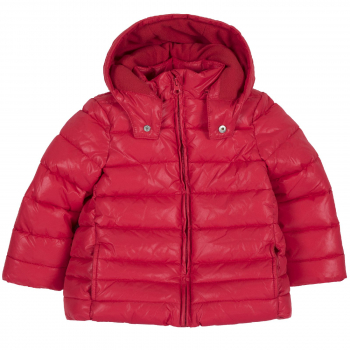 Куртка Chicco для девочек, с капюшоном, цвет красный (ошибка)