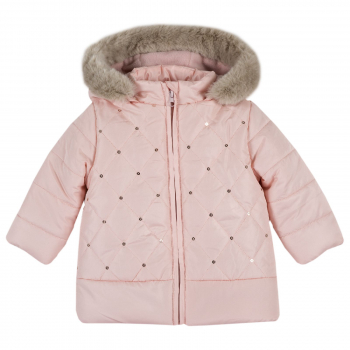 Куртка Chicco для девочек, с пайетками, цвет розовый