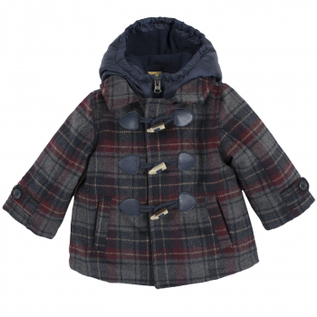Комплект (пальто Монтгомери+внутренняя куртка) Chicco для мальчиков, цвет тёмно-красный