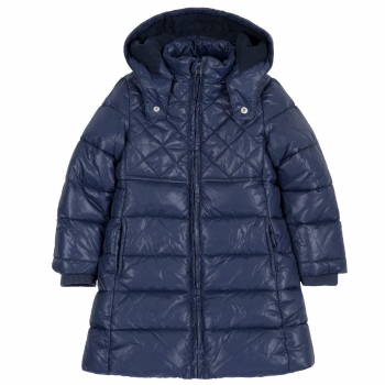 Куртка Chicco для девочек, удлиненная, цвет тёмно-синий (ошибка)