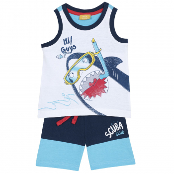 Комплект майка и шорты Chicco, цвет акула (синий)