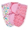 Конверт для пеленания Summer Infant SWADDLEME (размеры S/M) розовые со слониками и сердечками - 3 шт. (р-р S/M)