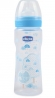 Бутылочка Chicco Well-Being Boy 4 мес.+, сил. соска, быстрый поток, РР, 330 мл 310205011