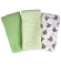 Набор пеленок Summer Infant 3 шт.  зеленый/белый с кустиками/обезьянки
