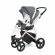 Прогулочная коляска Esspero Grand Newborn Lux (шасси Beige) Nappa Blue Grey