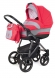 Коляска для новорожденных Esspero Newborn Lux (шасси Graphite) Red Grey