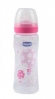 Бутылочка Chicco Well-Being Girl 4 мес.+, сил. соска, быстрый поток, РР, 330 мл 310205012