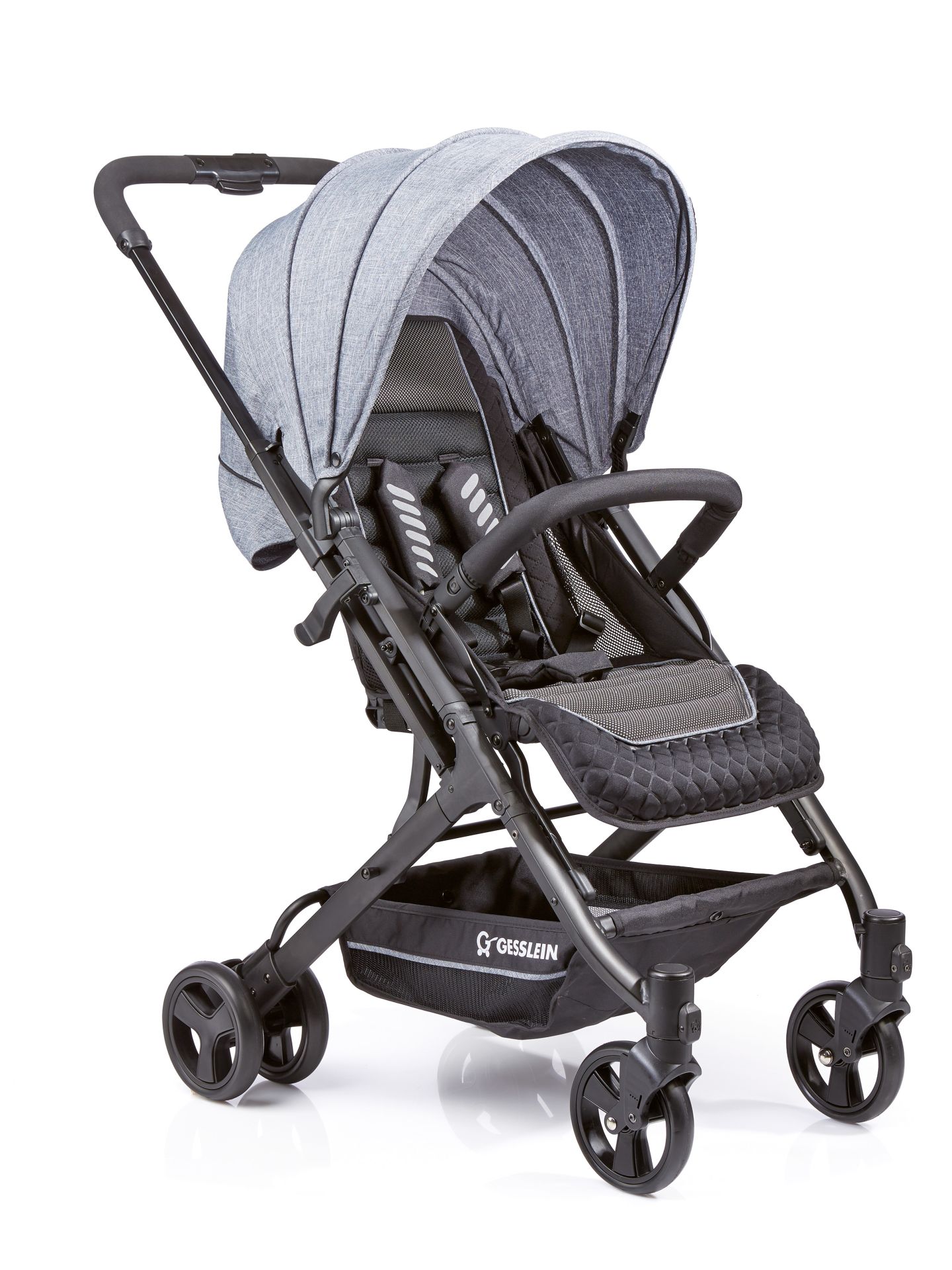 Прогулочная коляска Gesslein S8 SPORT BLACK GRAU MELIERT