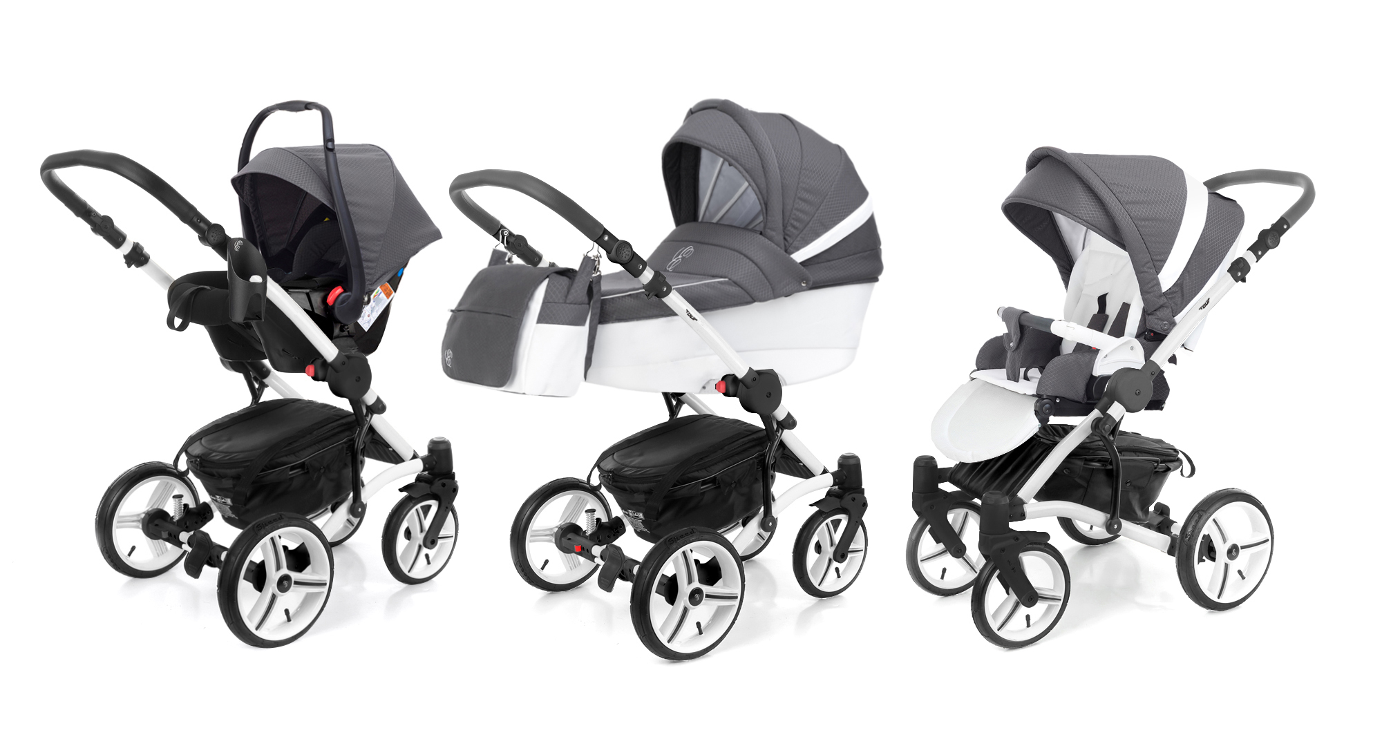 Коляска 3 в 1 Esspero Tour Leatherette (шасси White) Diamond