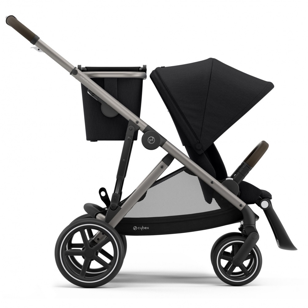 Прогулочная коляска Cybex Gazelle S Deep Black с корзиной и дождевиком
