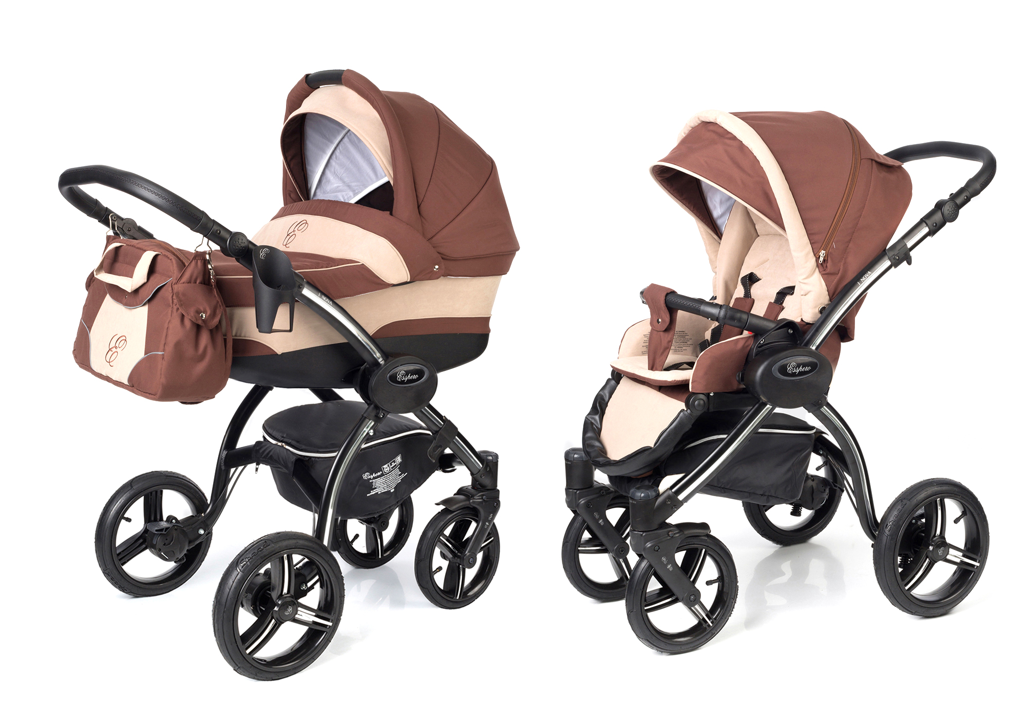 Коляска 2 в 1 Esspero I-Nova (шасси Graphite) Brown Beige