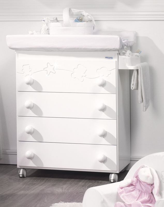 Пеленальный комод Micuna Juliette Luxe Swarovski B-1551 White