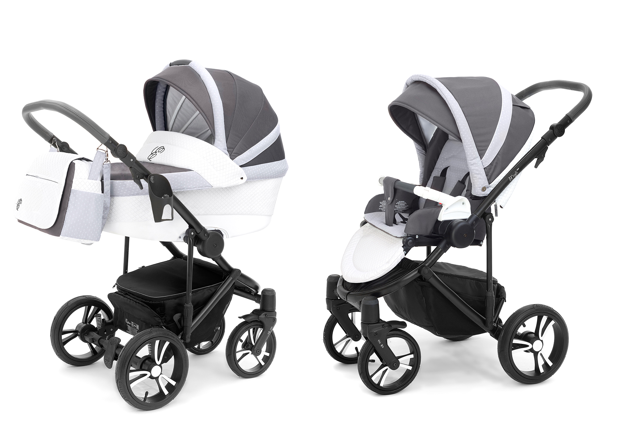 Коляска 2 в 1 Esspero Grand Magic Pro (шасси Black) Royal Silver