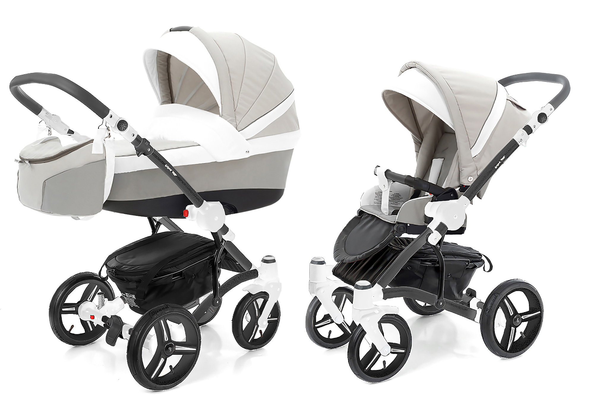 Коляска 2 в 1 Esspero Grand Tour (шасси White) Vanila