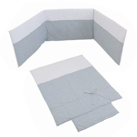 Покрывало + бортики Micuna Nature 120х60 см TX-1650 Grey