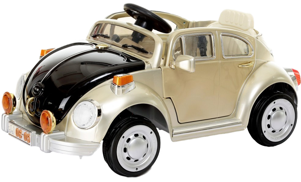 Электромобиль Farfello Volkswagen Beetle JE158 бежевый пластик
