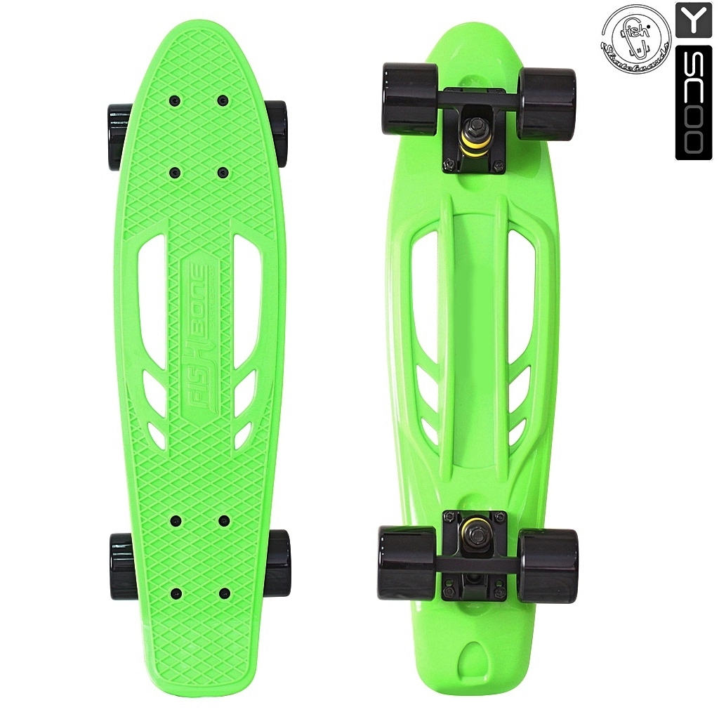 Скейтборд Y-SCOO Skateboard Fishbone с ручкой 22