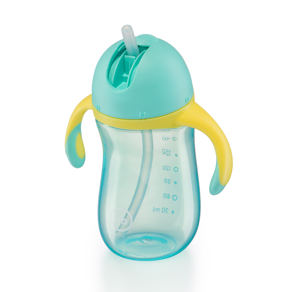 Поильник с трубочкой и ручками Happy Baby 2.0 (260мл.) Blue