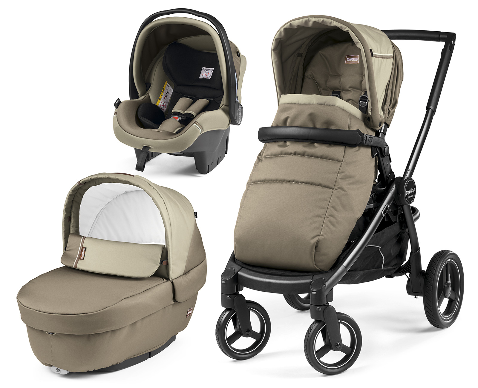 Коляска 3 в 1 Peg Perego Team Elite SL Set Modular Class Beige