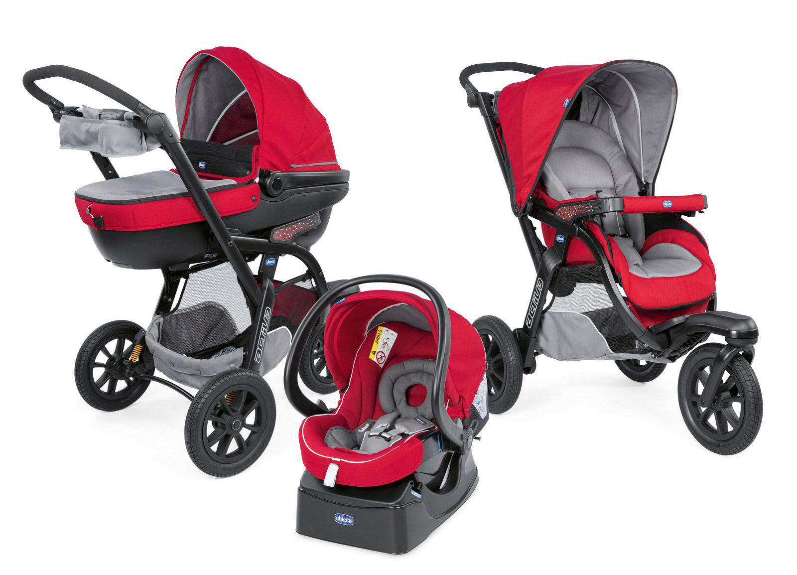 Коляска 3 в 1 Chicco Trio Activ3 Red Berry
