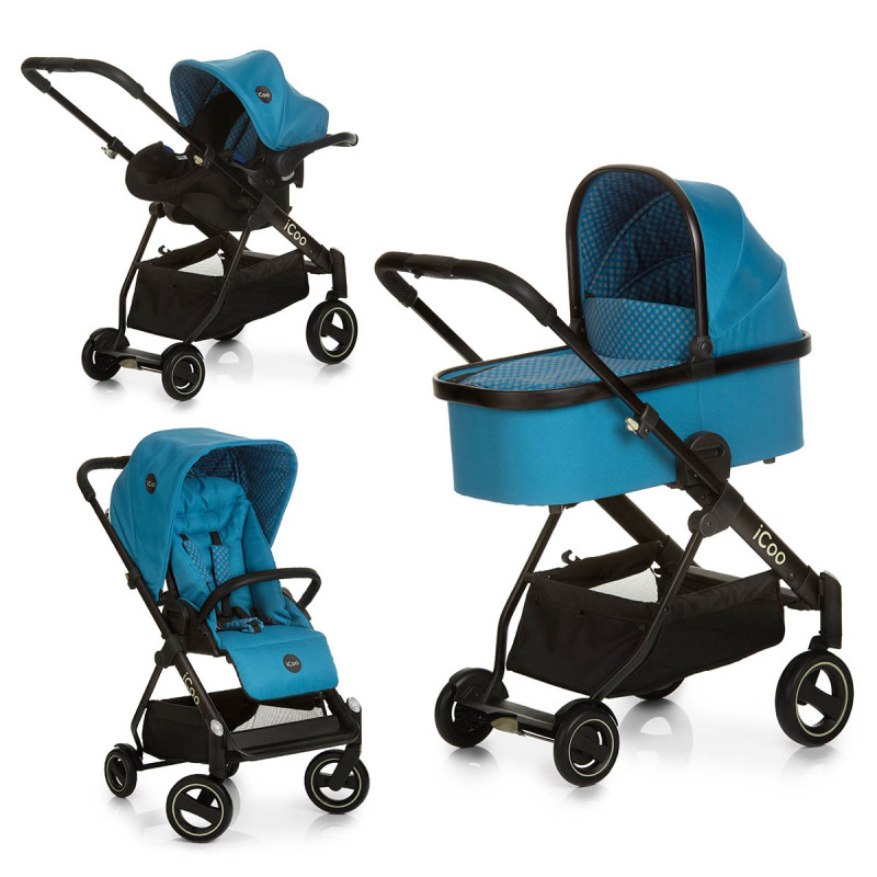 Коляска 3 в 1 iCoo Acrobat XL Plus Trioset Diamond Sapphire