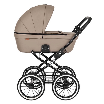 Коляска для новорожденных Pituso Leticia Classic Кожа/14d Cappuccino