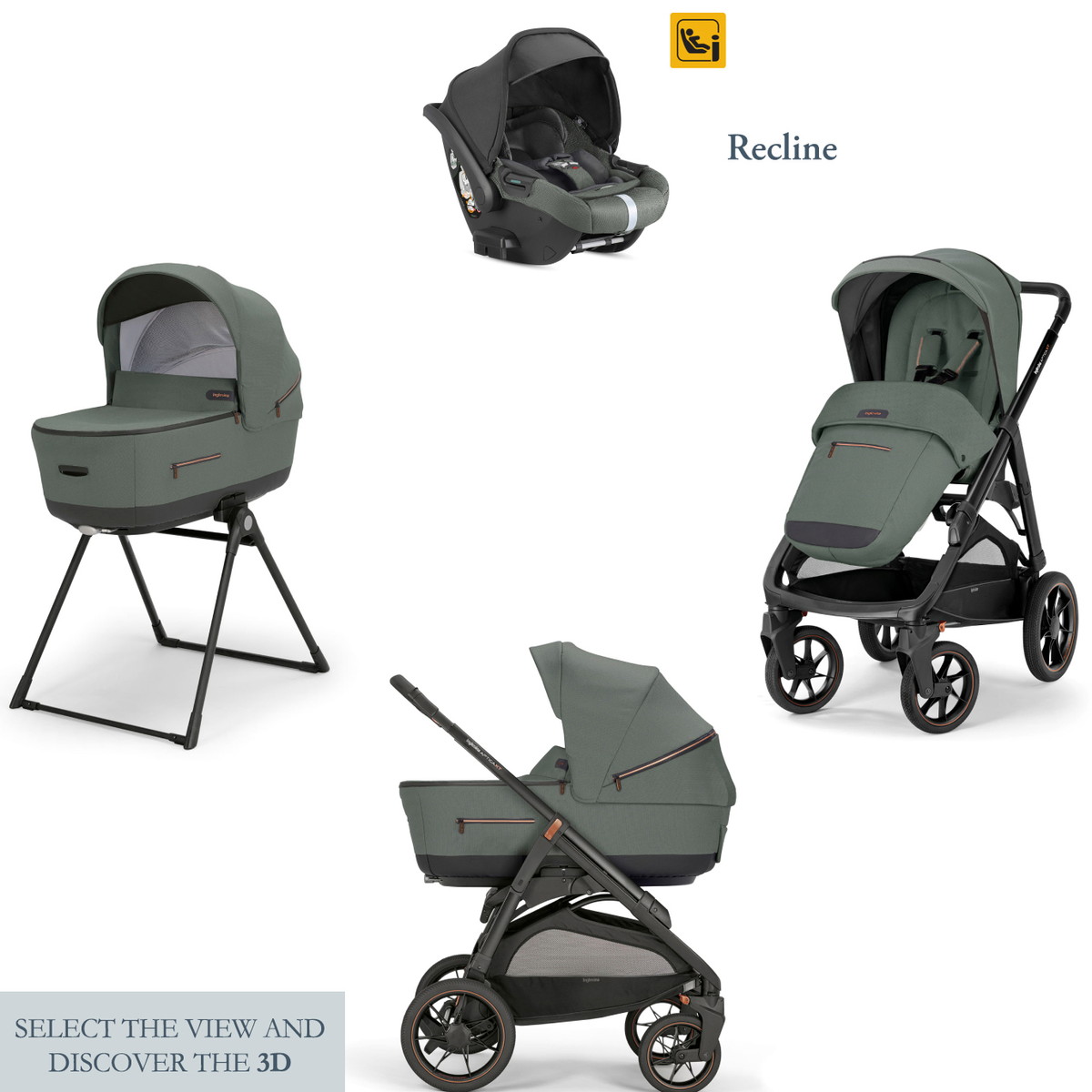 Коляска 3 в 1 Inglesina Aptica XT (DRW-RC) Taiga Green