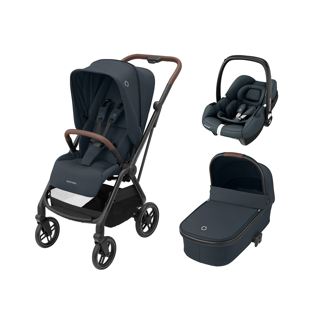 Коляска 3 в 1 Maxi-Cosi Leona CabrioFix I-Size Essential Graphite