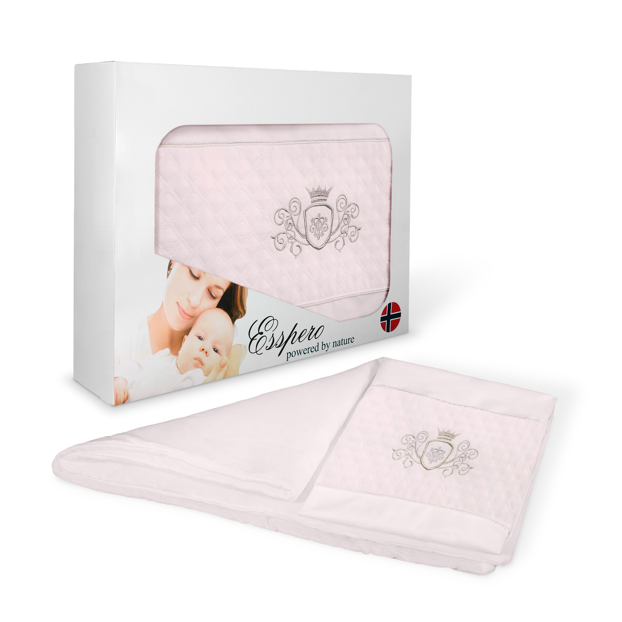 Комплект постельного белья в коляску Esspero Conny 5 предметов Crown Pink