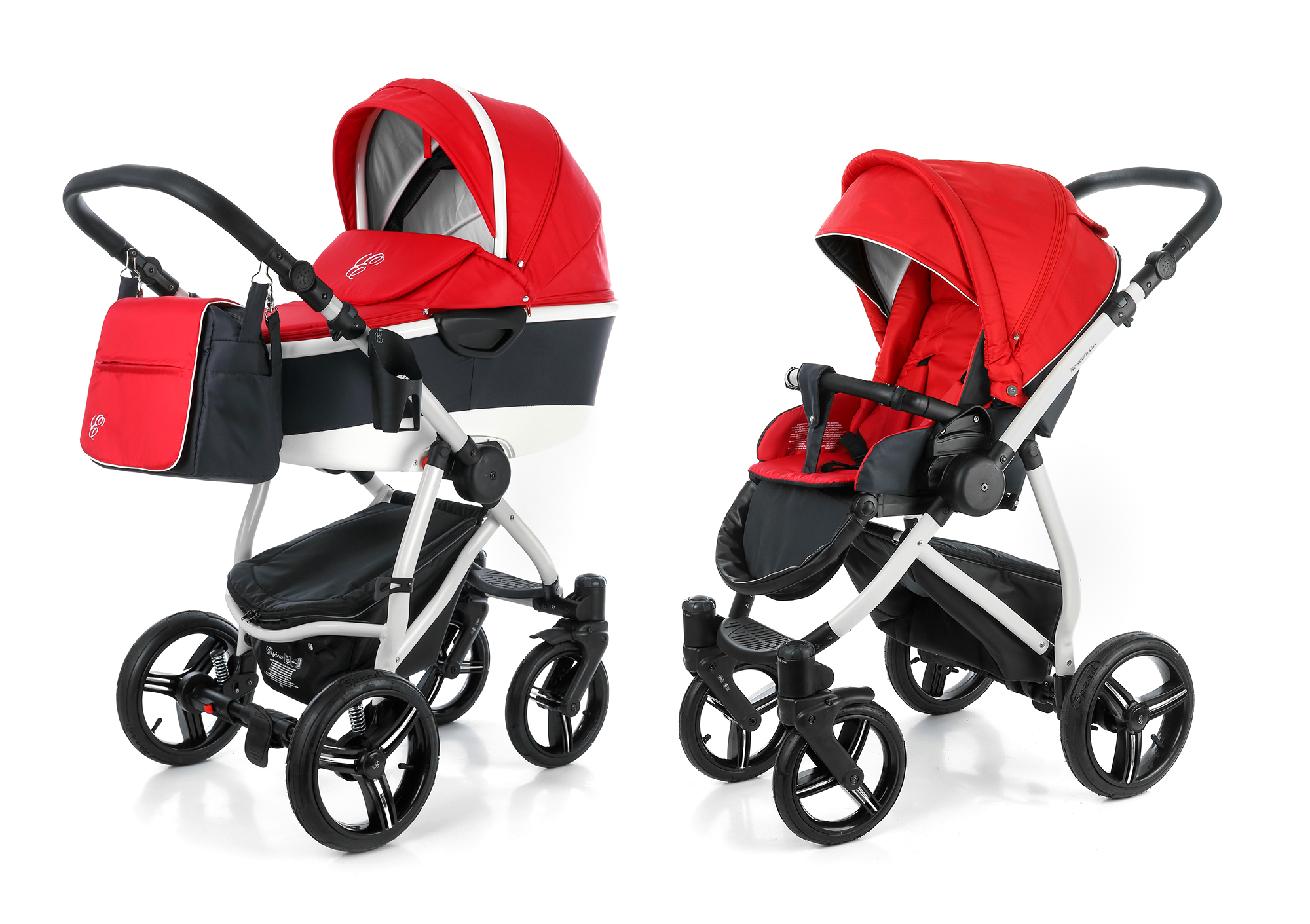 Коляска 2 в 1 Esspero Newborn Lux Alu (шасси Grey) Red