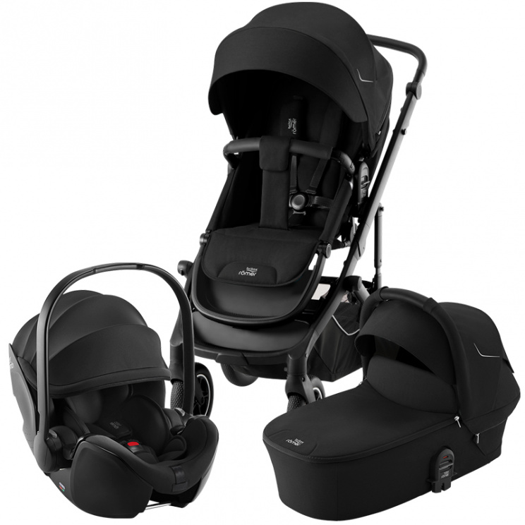 Коляска 3 в 1 Britax Römer Smile 5Z (автокресло BS PRO) Space Black/Space Black