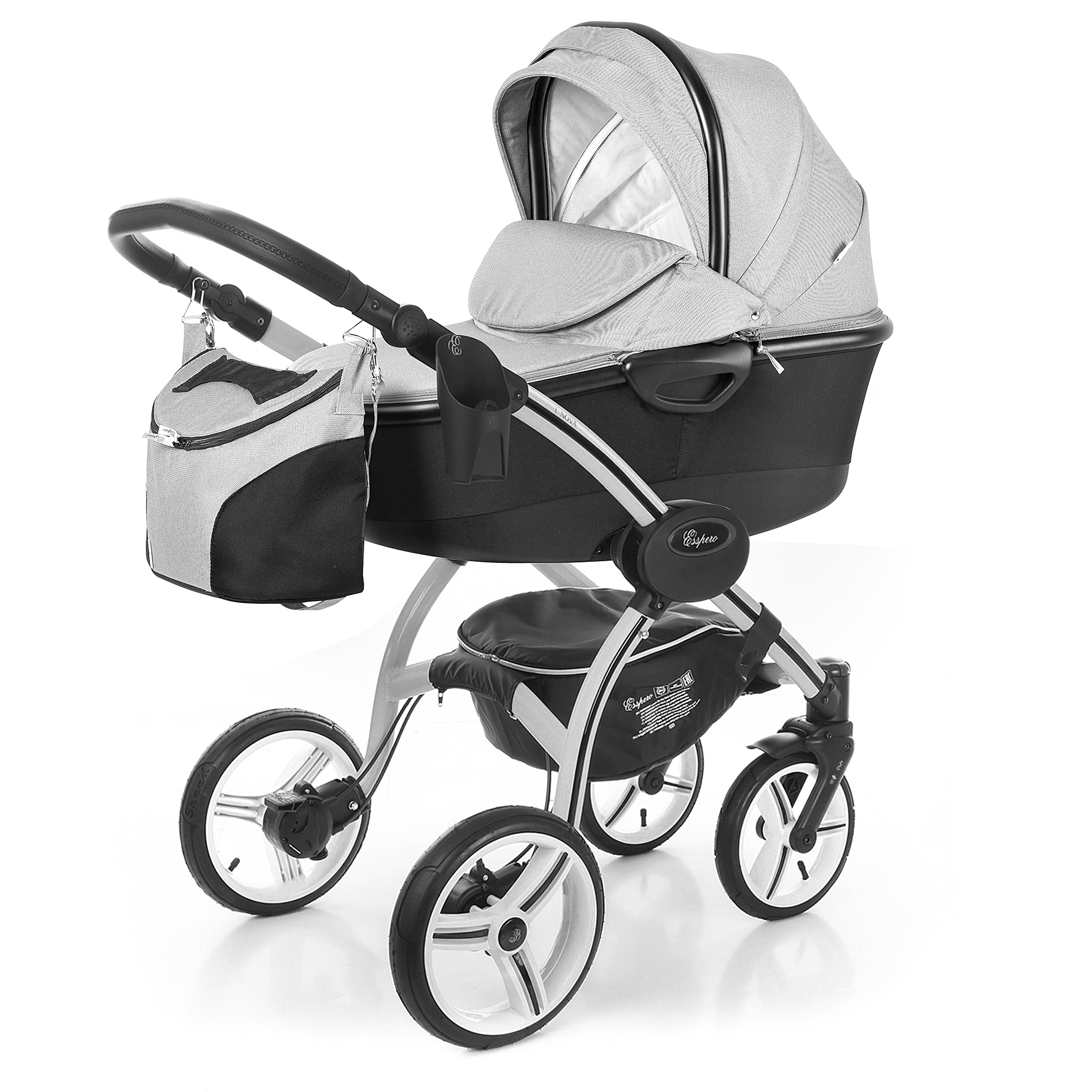 Коляска для новорожденных Esspero I-Nova Alu (шасси Grey) Steel
