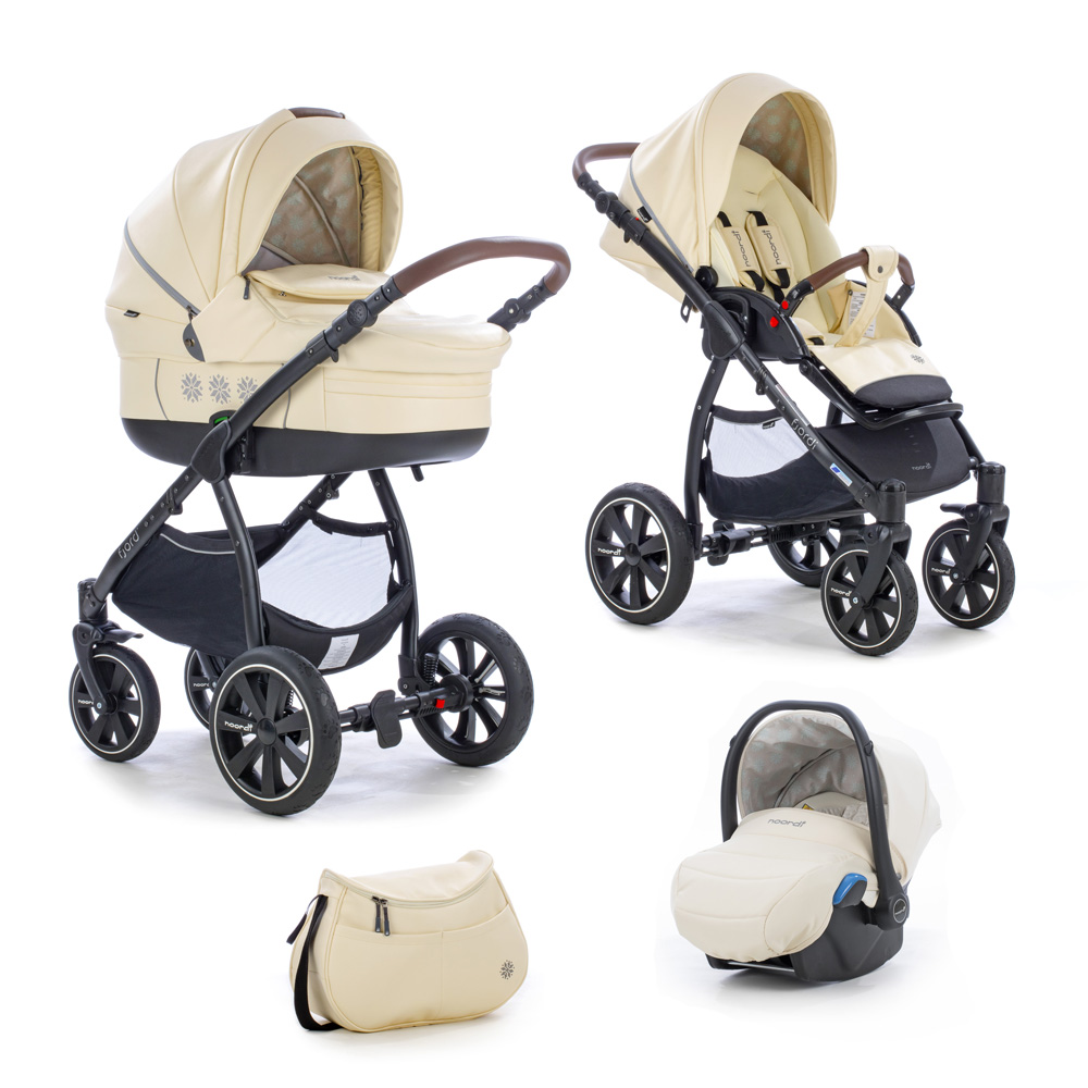 Коляска 3 в 1 Noordi Fjordi Sport Vanilla Leather 857