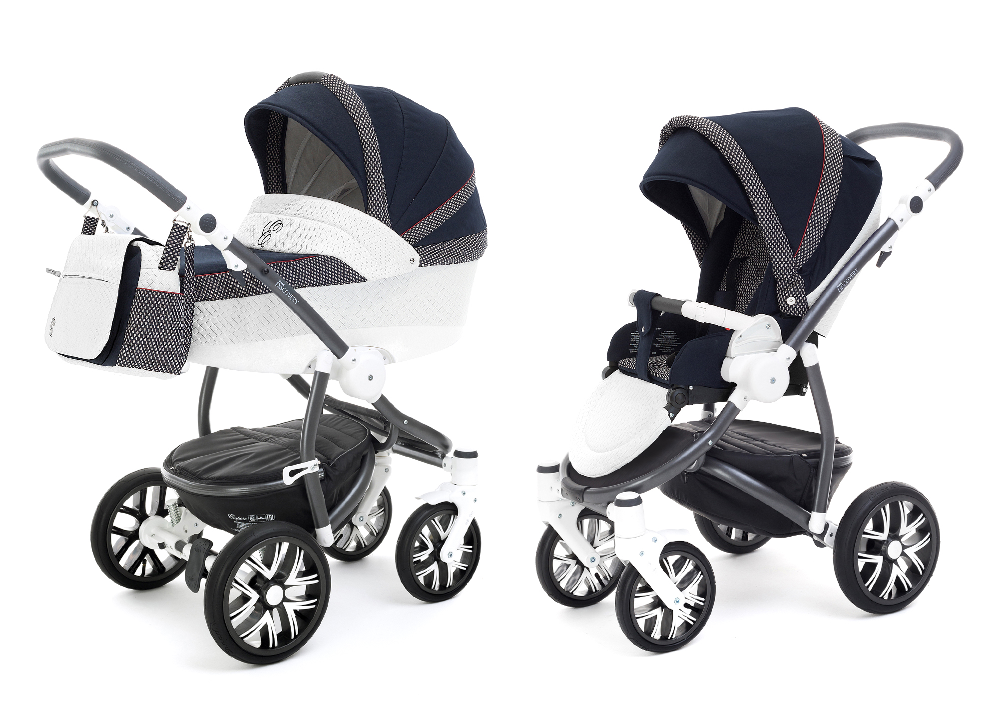 Коляска 2 в 1 Esspero Grand Discovery (шасси Graphite White) Royal Deep Ocean