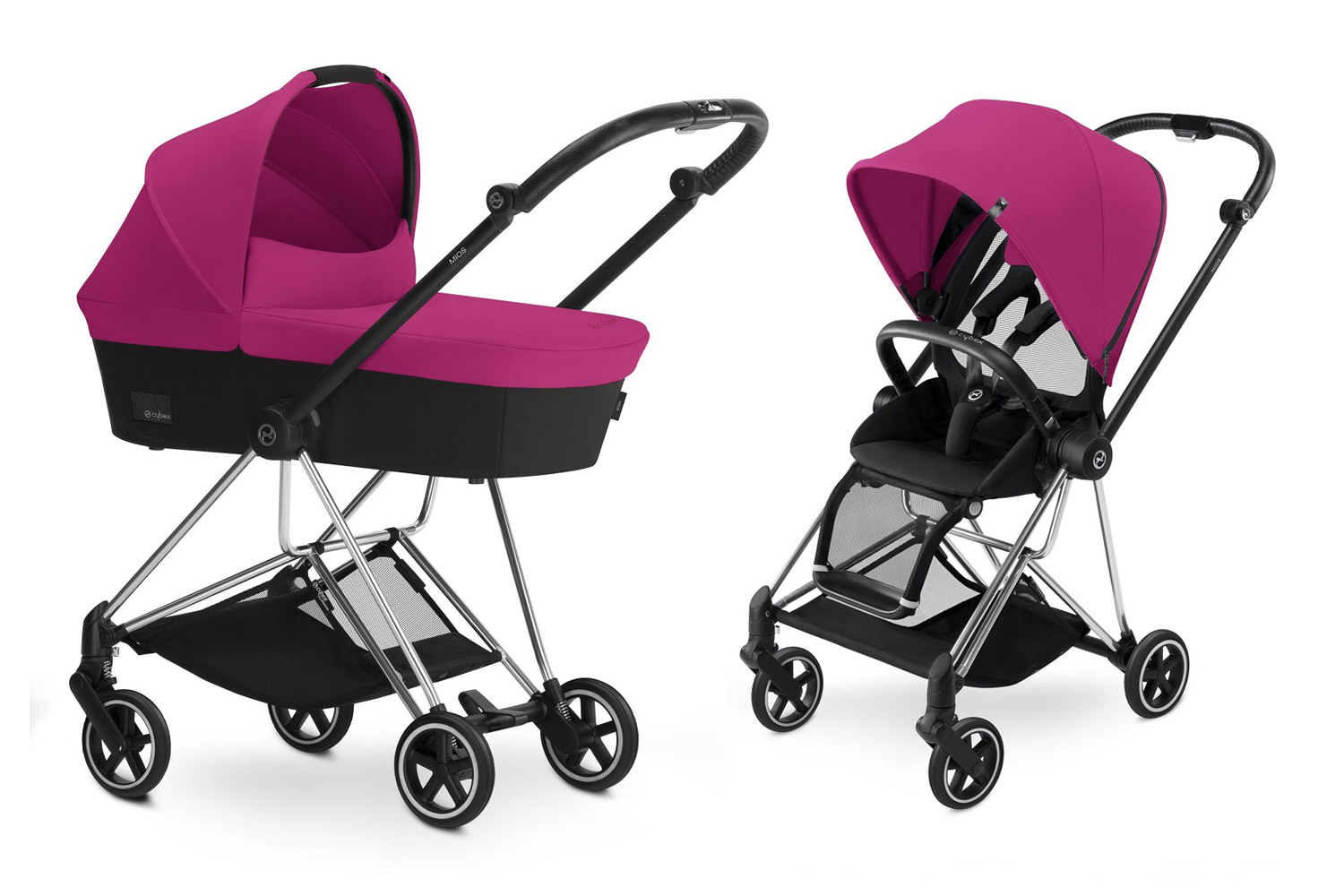 Коляска 2 в 1 Cybex MIOS (шасси Chrome) Mystic Pink